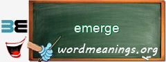 WordMeaning blackboard for emerge